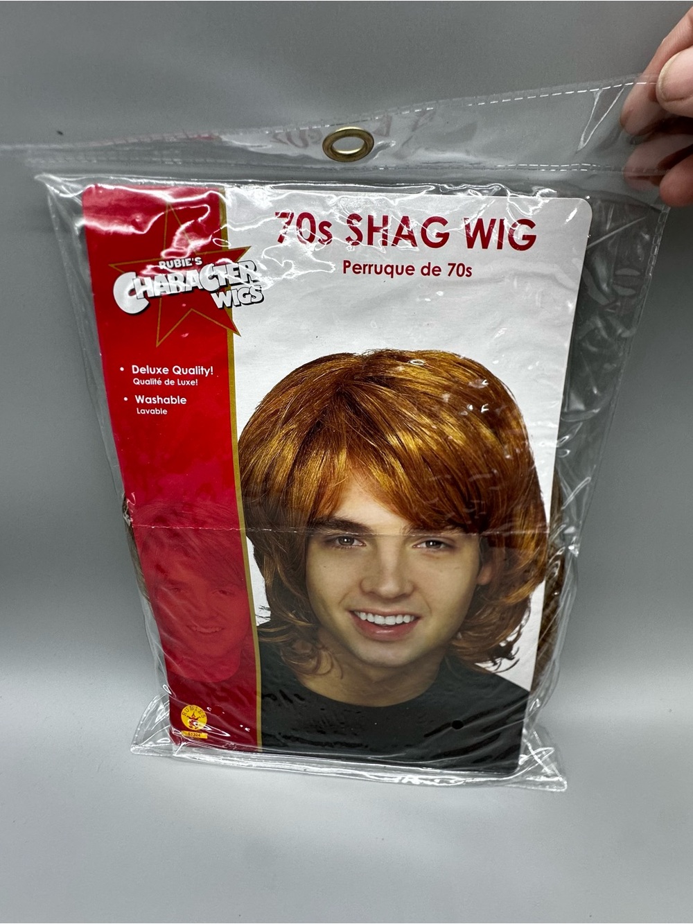 Rubie's 70's Shag Wig for 1970s, disco, or hippie-themed costumes & Mustache
